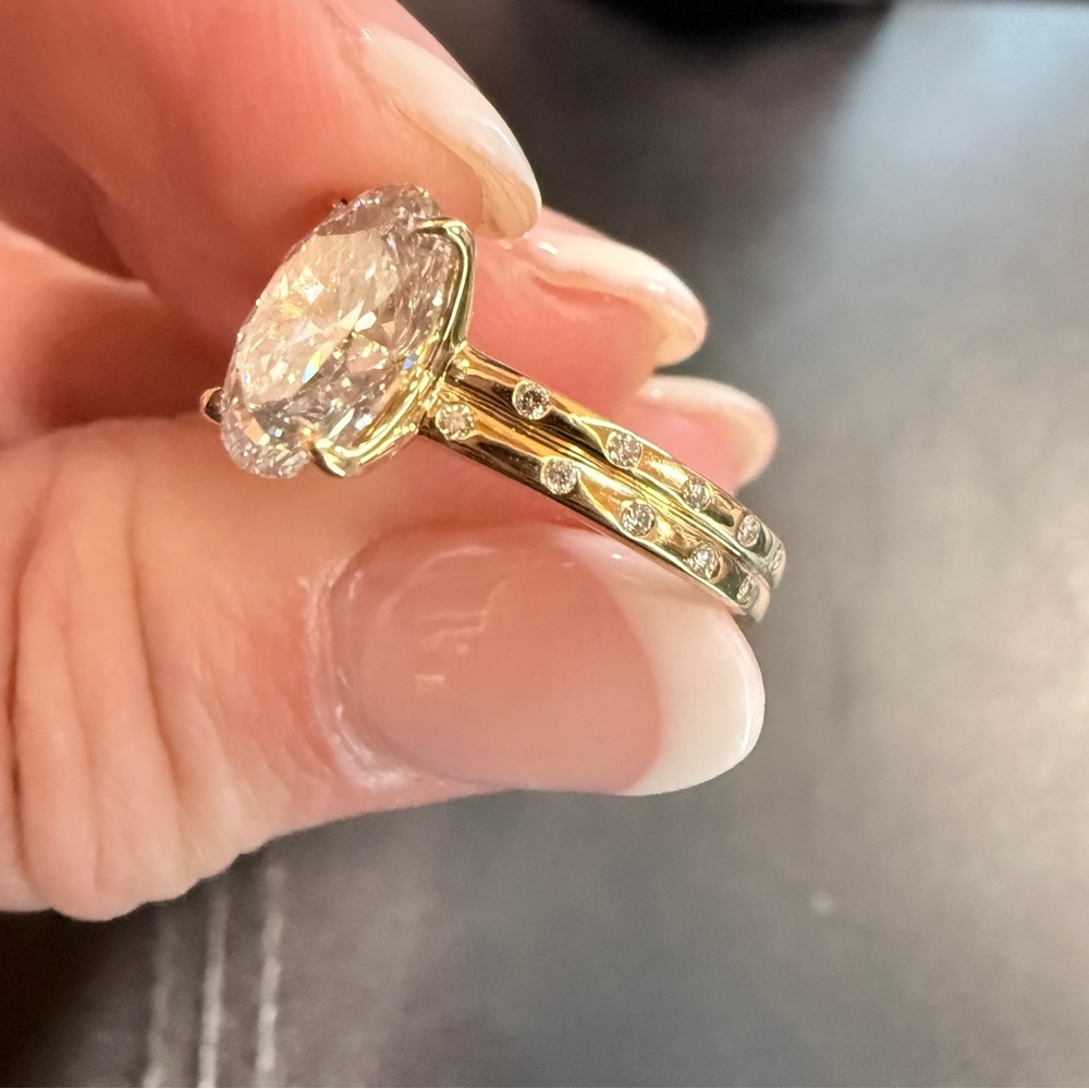 NWT Kay Now + Forever Oval-Cut Lab-Grown Diamond vs2 2.02ct tw 14K Yellow Gold - Picture 10 of 13